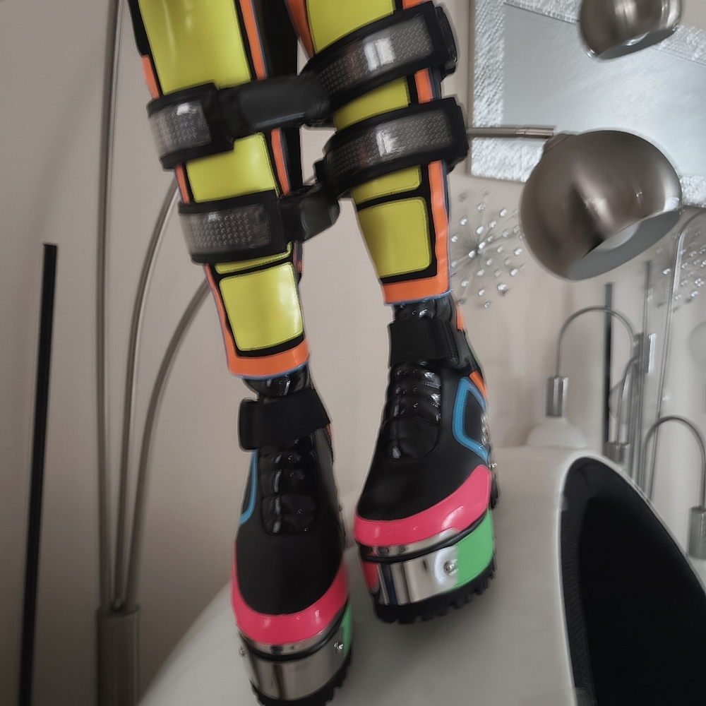 Dolls Kill Neon Heeled Boots